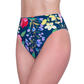 Side View Of Gottex Garden Dream High Waist Swim Bottom | Gottex Garden Dream Navy Multi