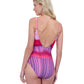 Back View Of Gottex Golden Hour Full Coverage Square Neck One Piece Swimsuit | GOTTEX GOLDEN HOUR PINK