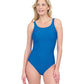 Front View Of Gottex Harbourside Textured Mastectomy High Neck One Piece Swimsuit | GOTTEX HARBOURSIDE COBALT