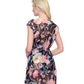 Back View Of Gottex Memories of Capri Short Surplice Wrap Dress Swim Cover up | Gottex Memories of Capri Black Multi