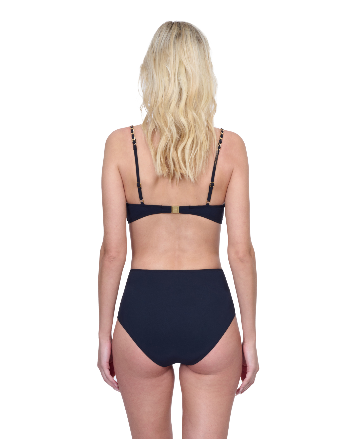 Back View Of Gottex Montecarlo Bralette Bikini Swim Top | Gottex Montecarlo Black