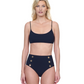 Front View Of Gottex Montecarlo Bralette Bikini Swim Top | Gottex Montecarlo Black