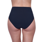 Back View Of Gottex Montecarlo High Waist Swim Bottom with Buttons Details | Gottex Montecarlo Black