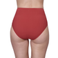 Back View Of Gottex Montecarlo High Waist Swim Bottom with Buttons Details | Gottex Montecarlo Paprika