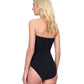 Back View Of Gottex Nature'S Beauty Bandeau Strapless One Piece Swimsuit | GOTTEX NATURE'S BEAUTY