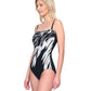 Side View View Of Gottex Nature'S Beauty Bandeau Strapless One Piece Swimsuit | GOTTEX NATURE'S BEAUTY