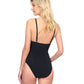 Back View Of Gottex Nature'S Beauty Square Neck Lingerie Underwire One Piece Swimsuit | GOTTEX NATURE'S BEAUTY