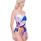 Side View Of Gottex Paradiso Bandeau One Piece Swimsuit | Gottex Paradiso Multi