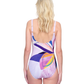 Back View Of Gottex Paradiso Square Neck One Piece Swimsuit | Gottex Paradiso Multi