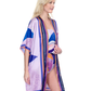 Side View Of Gottex Paradiso Robe with Flutter Sleeves and Tie | Gottex Paradiso Multi