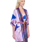 Side View Of Gottex Paradiso Robe with Flutter Sleeves and Tie | Gottex Paradiso Multi