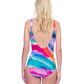 Back View Of Gottex Palma De Mallorca V Neck Surplice One Piece Swimsuit | Gottex Paradiso Multi