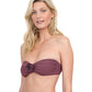 Side View Of Gottex Rose Bud Halter Bandeau Bikini Top | GOTTEX ROSE BUD MAUVE