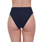 Back View Of Gottex Rose Bud High Waist High Leg Bikini Bottom | GOTTEX ROSE BUD BLACK