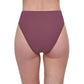 Back View Of Gottex Rose Bud High Waist High Leg Bikini Bottom | GOTTEX ROSE BUD MAUVE