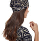 Back View Of Gottex Modest Hair Covering With Tie | GOTTEX MODEST WILDLIFE BROWN