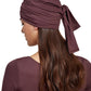 Back View Of Gottex Modest Hair Covering With Tie | GOTTEX MODEST BROWN