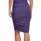 Back View Of Gottex Modest Shirred Mesh Skirt | GOTTEX MODEST BLUE INK