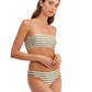 Side View Of Au Naturel Golden Hour Emma Bandeau Swim Top | Au Naturel Olive-Ivory