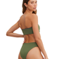 Back View Of Au Naturel Endless Summer Emma Bandeau Swim Top | Au Naturel Ink-Olive