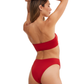 Back View Of Au Naturel Timeless Chic Emma  Bandeau Swim Top | Au Natural Paprika