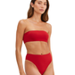 Front View Of Au Naturel Timeless Chic Emma  Bandeau Swim Top | Au Natural Paprika