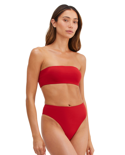 Front View Of Au Naturel Timeless Chic Emma  Bandeau Swim Top | Au Natural Paprika