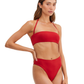 Side View Of Au Naturel Timeless Chic Emma  Bandeau Swim Top | Au Natural Paprika