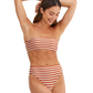 Front View Of Au Naturel Golden Hour Emma Bandeau Swim Top | Au Naturel Terracotta-Ivory