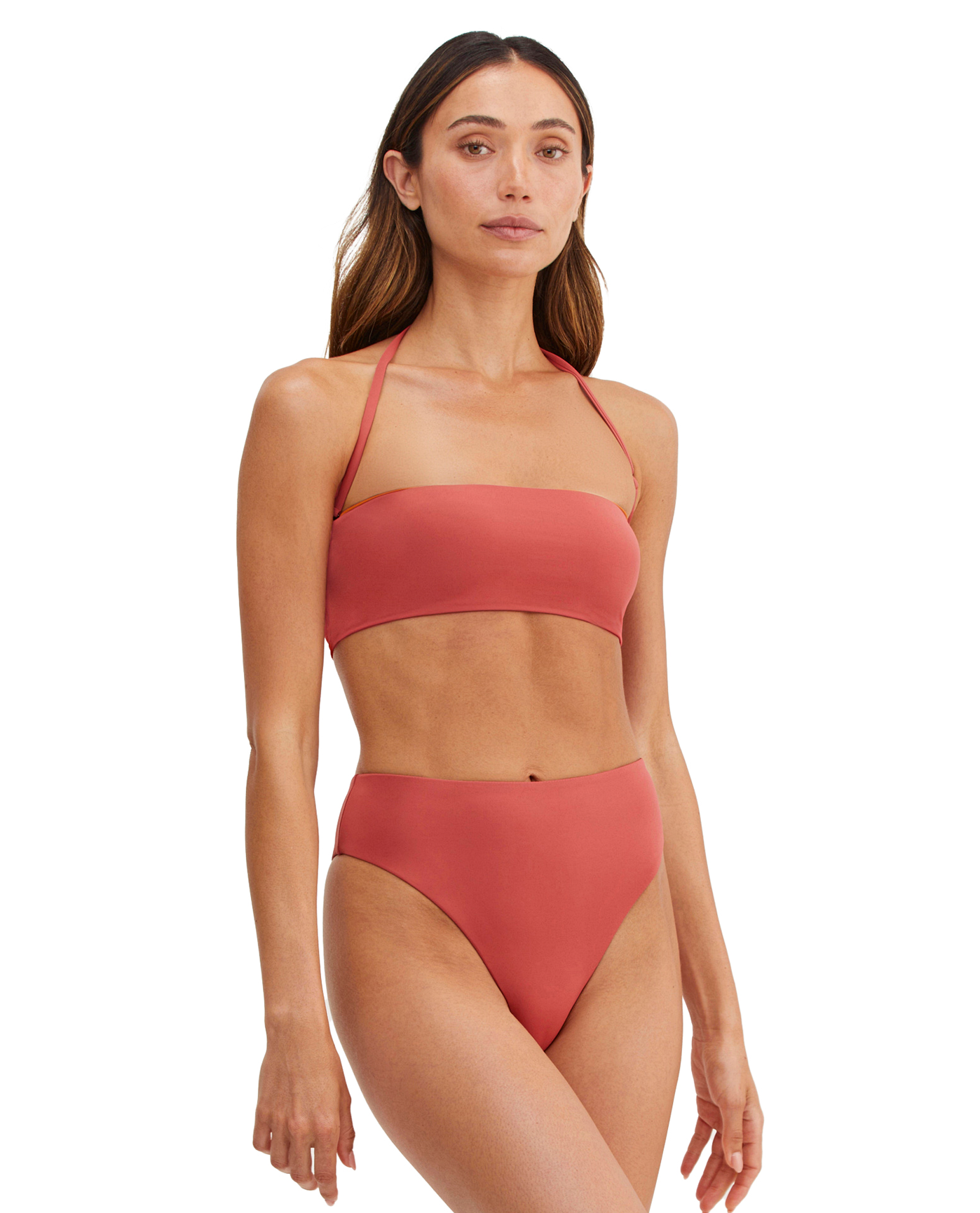 Front View Of Au Naturel Endless Summer Emma Bandeau Swim Top | Au Naturel Clay-Spice