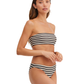 Side View Of Au Naturel Golden Hour Emma Bandeau Swim Top | Au Naturel Black-Ivory