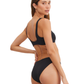 Back View Of Au Naturel Timeless Chic Kaia V Neck Bra Swim Top | Au Naturel Black