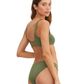 Back View Of Au Naturel Endless Summer Kaia V Neck Bra Swim Top | Au Naturel Ink-Olive