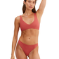 Front View Of Au Naturel Endless Summer Kaia V Neck Bra Swim Top | Au Naturel Clay-Spice