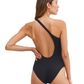 Back View Of Au Naturel Timeless Chic Kate One Shoulder One Piece | Au Naturel Black