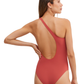 Back View Of Au Naturel Endless Summer Kate One Shoulder One Piece | Au Naturel Clay-Spice