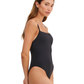 Side View Of Au Naturel Timeless Chic Luna Square Neck & Scooped Back One Piece | Au Naturel Black