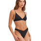 Side View Of Au Naturel Timeless Chic Mila Wide Band Triangle Bikini Top | Au Naturel Black