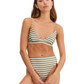 Front View Of Au Naturel Golden Hour Mila Wide Band Triangle Bikini Top | Au Naturel Olive-Ivory