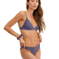 Side View Of Au Naturel Serenity Mila Wide Band Triangle Bikini Top | Au Naturel Navy-Olive