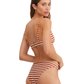 Back View Of Au Naturel Golden Hour Mila Wide Band Triangle Bikini Top | Au Naturel Terracotta-Ivory