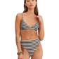 Front View Of Au Naturel Golden Hour Mila Wide Band Triangle Bikini Top | Au Naturel Black-Ivory