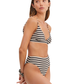 Side View Of Au Naturel Golden Hour Mila Wide Band Triangle Bikini Top | Au Naturel Black-Ivory