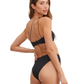 Back View Of Au Naturel Timeless Chic Mona One Shoulder Bikini Top | Au Naturel Black