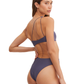 Back View Of Au Naturel Serenity Mona One Shoulder Bikini Top | Au Naturel Navy-Olive