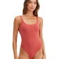 Front View Of Au Naturel Endless Summer Romi High Leg Scoop Front  One Piece | Au Naturel Clay-Spice