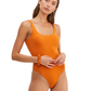 Front View Of Au Naturel Endless Summer Romi High Leg Scoop Front  One Piece | Au Naturel Clay-Spice