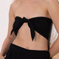 Front Detail View Of Gottex Beach Life Bandeau Cover Up Top | GOTTEX BEACH LIFE BLACK