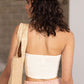 Back View Of Gottex Beach Life Bandeau Cover Up Top | GOTTEX BEACH LIFE WHITE