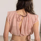 Back View Of Gottex Beach Life Cover Up Crop Top | GOTTEX BEACH LIFE RED